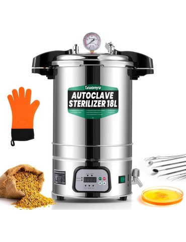 Autoclave stérilisateur automatique – Contrôle intelligent 18 L 2
