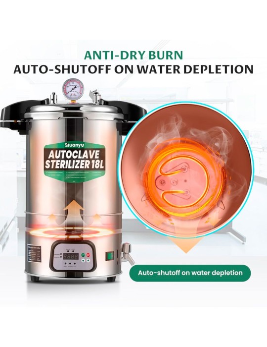 Autoclave esterilizador automático – Controle inteligente 18 L