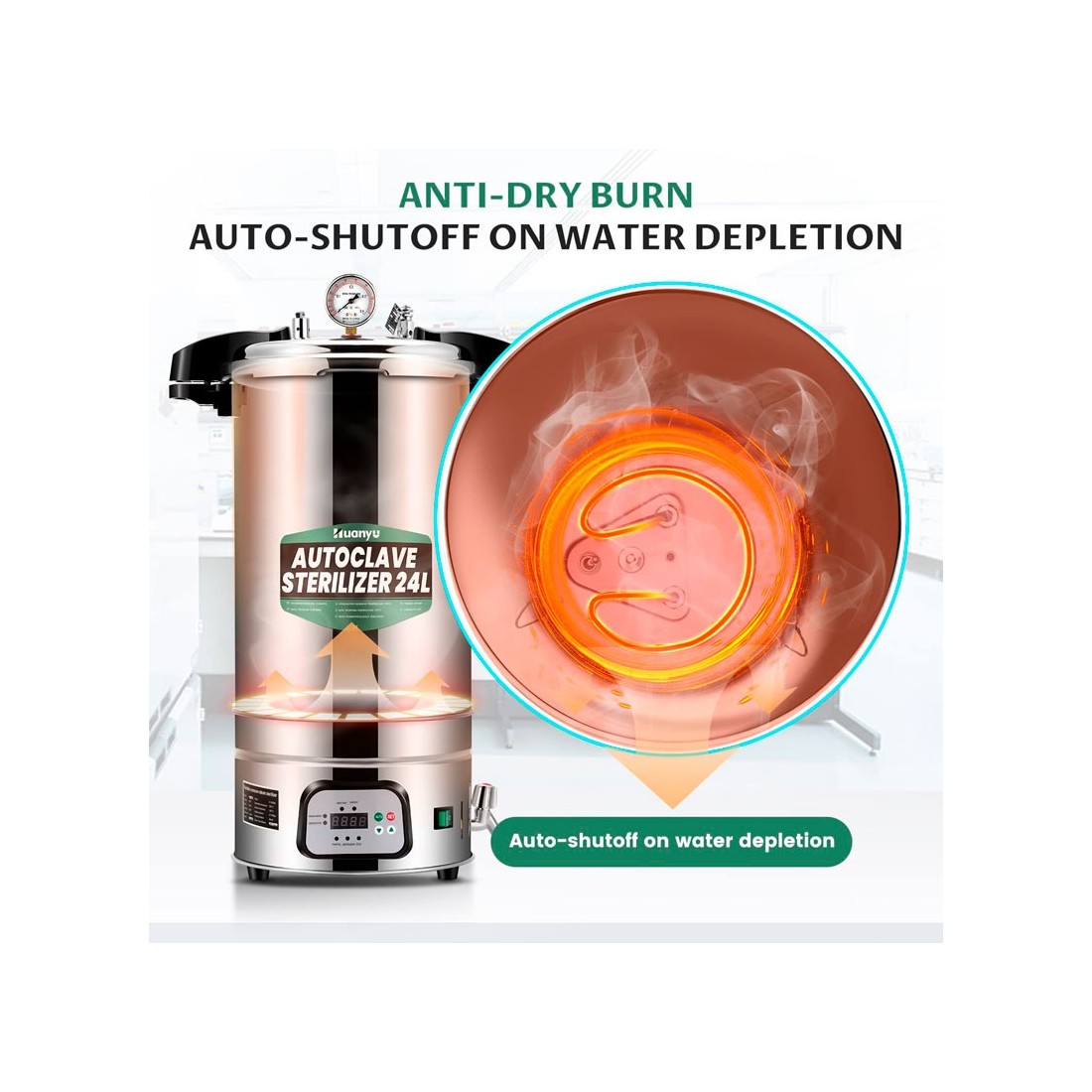 Autoclave esterilizador automático - Control Inteligente 24 L