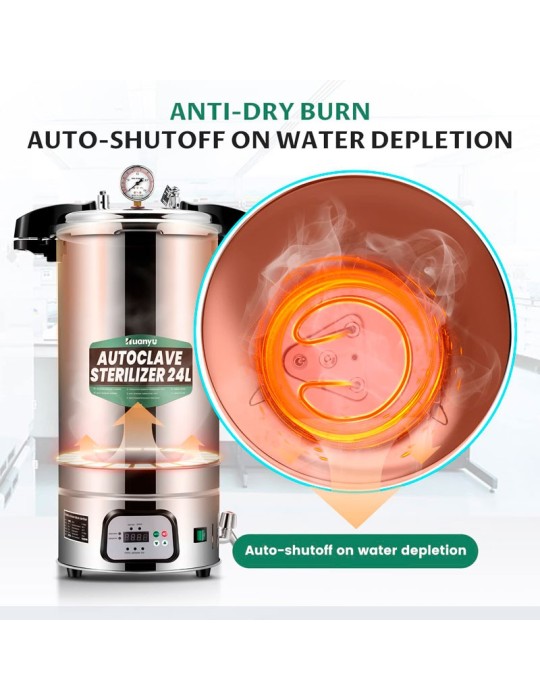 Autoclave esterilizador automático - Control Inteligente 24 L