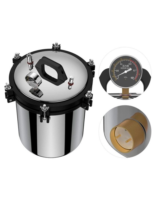 Autoclave a vapore portatile da 18L per sterilizzazione a pressione