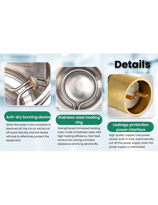 Autoclave a vapor portátil de 18L para esterilização sob pressão