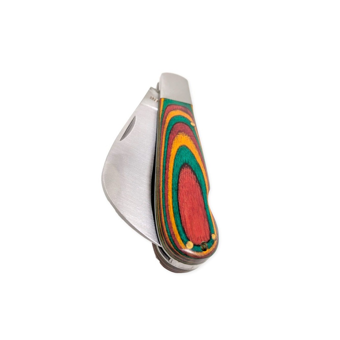 Multicolor Tranchete Knife with Wooden Handle
