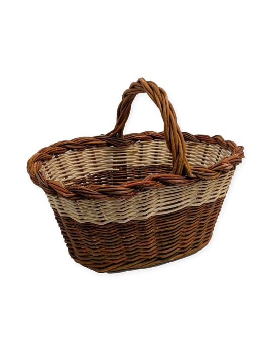 Wicker and Reed Mushroom Basket N5 | Traditional...