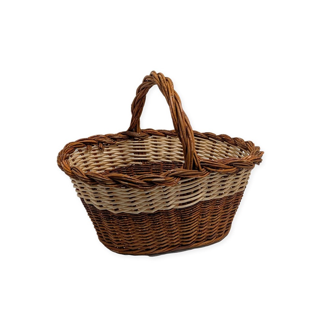 Panier Ovale Champignons Osier Rotin N9