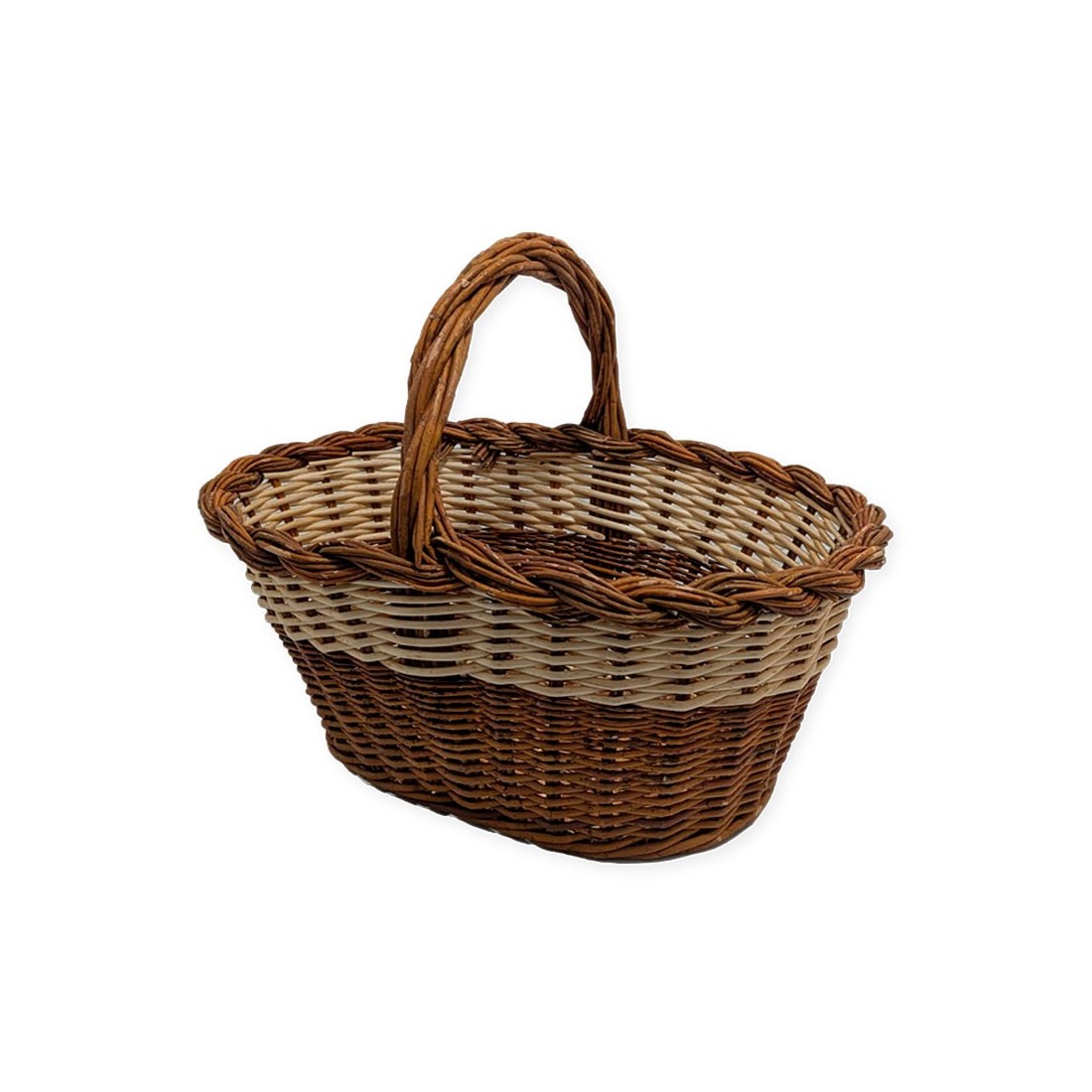 Panier Ovale Champignons Osier Rotin N9