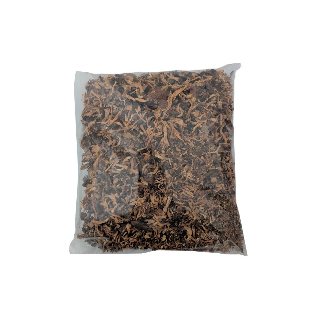 Getrocknete Gelbe Kraterellen Cantharellus lutescens lose, natürliche getrocknete Wildpilze.