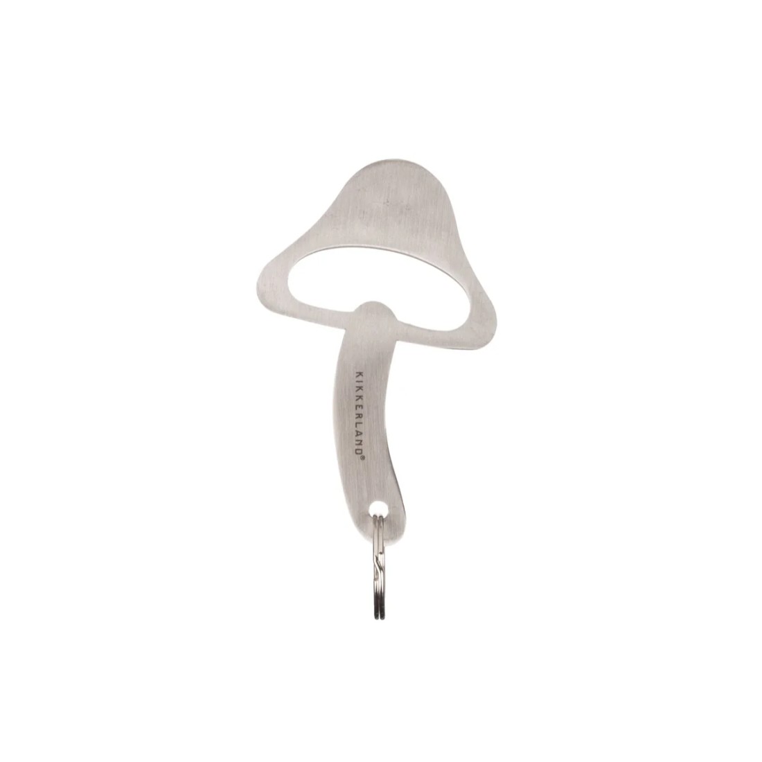 Mushroom-shaped bottle opener keyring