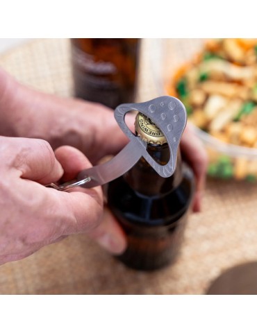Mushroom-shaped bottle opener keyring 2