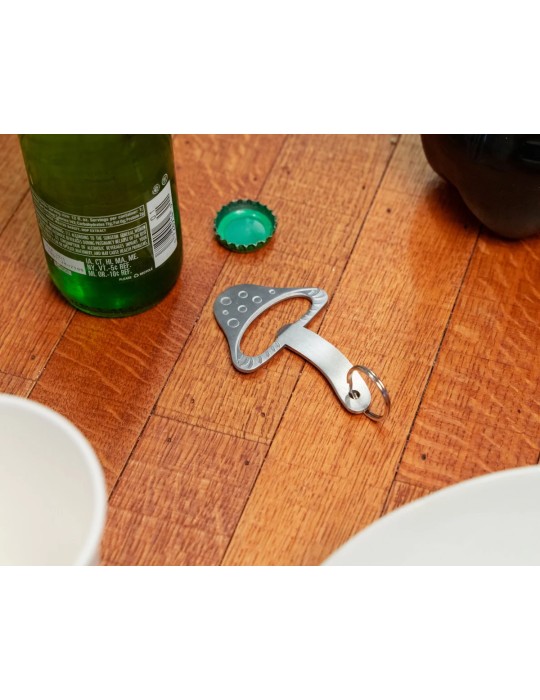 Porte-clés décapsuleur en forme de champignon
