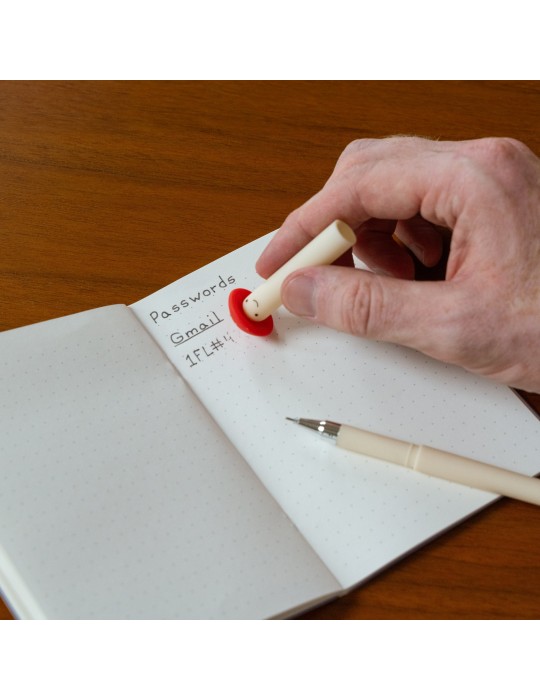 Mushroom-shaped erasable pen