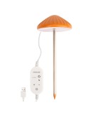 Luz LED para cultivo em forma de cogumelo, haste telescópica ajustável e temporizador USB para plantas de interior.