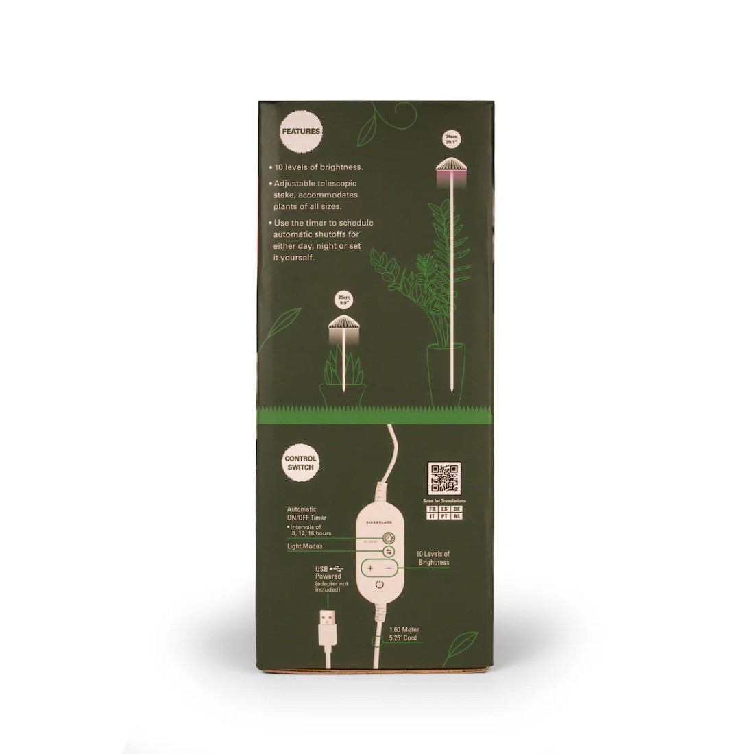 Luz para cultivar con forma de seta