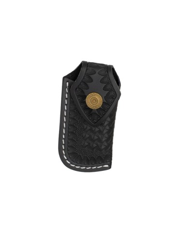 Black Leather Sheath for 12 cm Pocket Knives