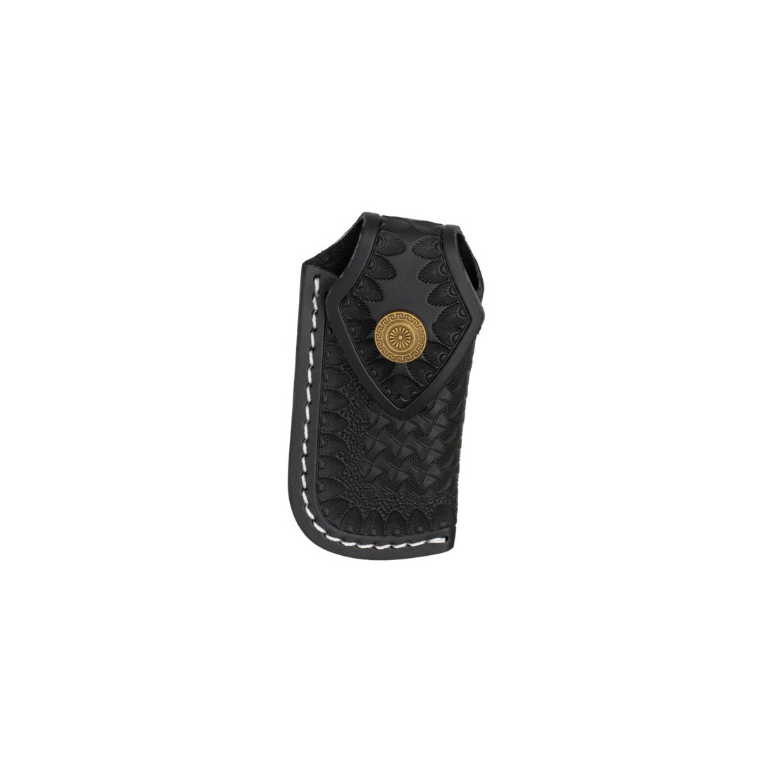 Black Leather Sheath for 12 cm Pocket Knives