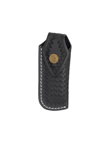 Étui en cuir noir pour couteaux de poche 14 cm