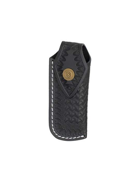 Schwarzes Lederetui für Messer 14 cm