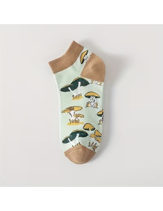 Pack of 5 Short Socks with Mushroom Design