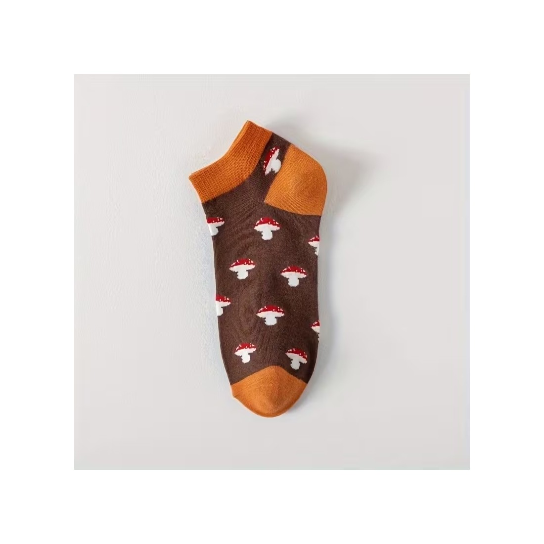 5er-Pack kurze Socken mit Pilzmuster