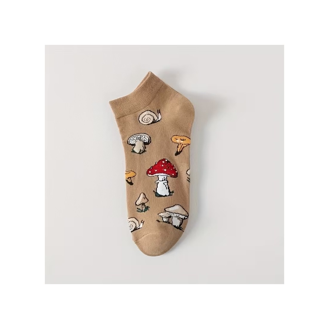 Pack of 5 Short Socks with Mushroom Design