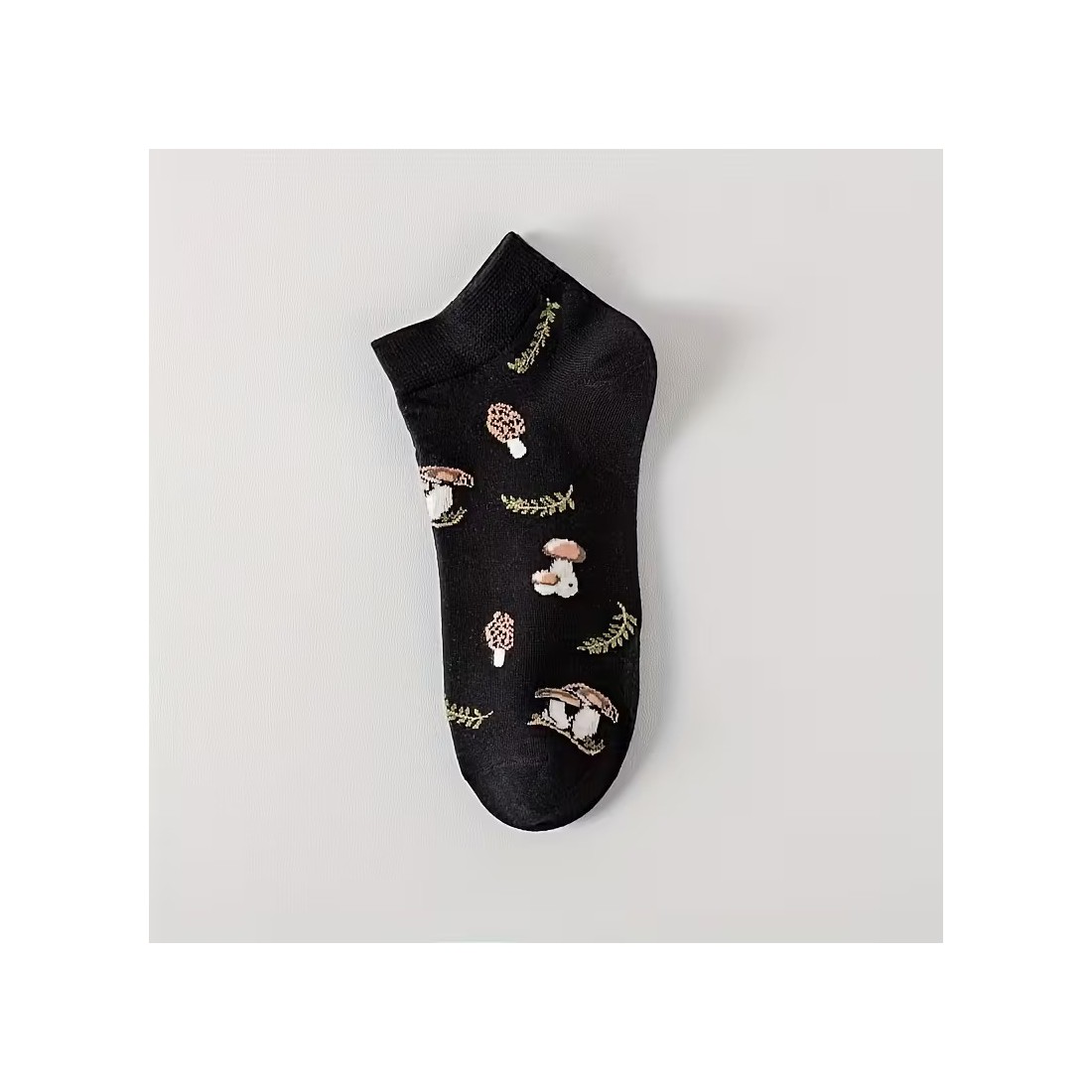 Lot de 5 paires de chaussettes courtes avec motif champignons