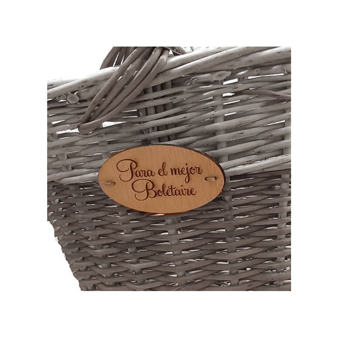 Placa Grabada Personalizada para Cestas Únicas