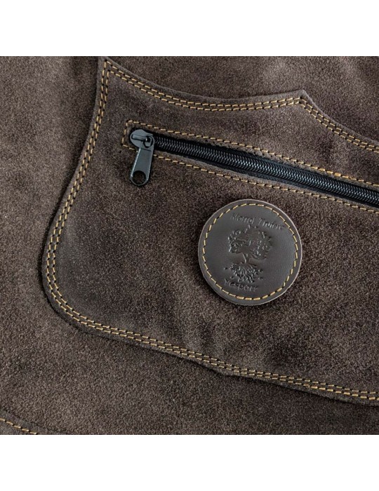 Morral trufero serraje | acabado afelpado y departamentos técnicos