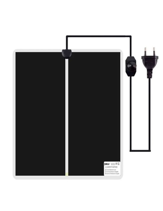 Tapis chauffant réglable 14W 28x28cm pour germination des graines, culture de champignons et plantes.