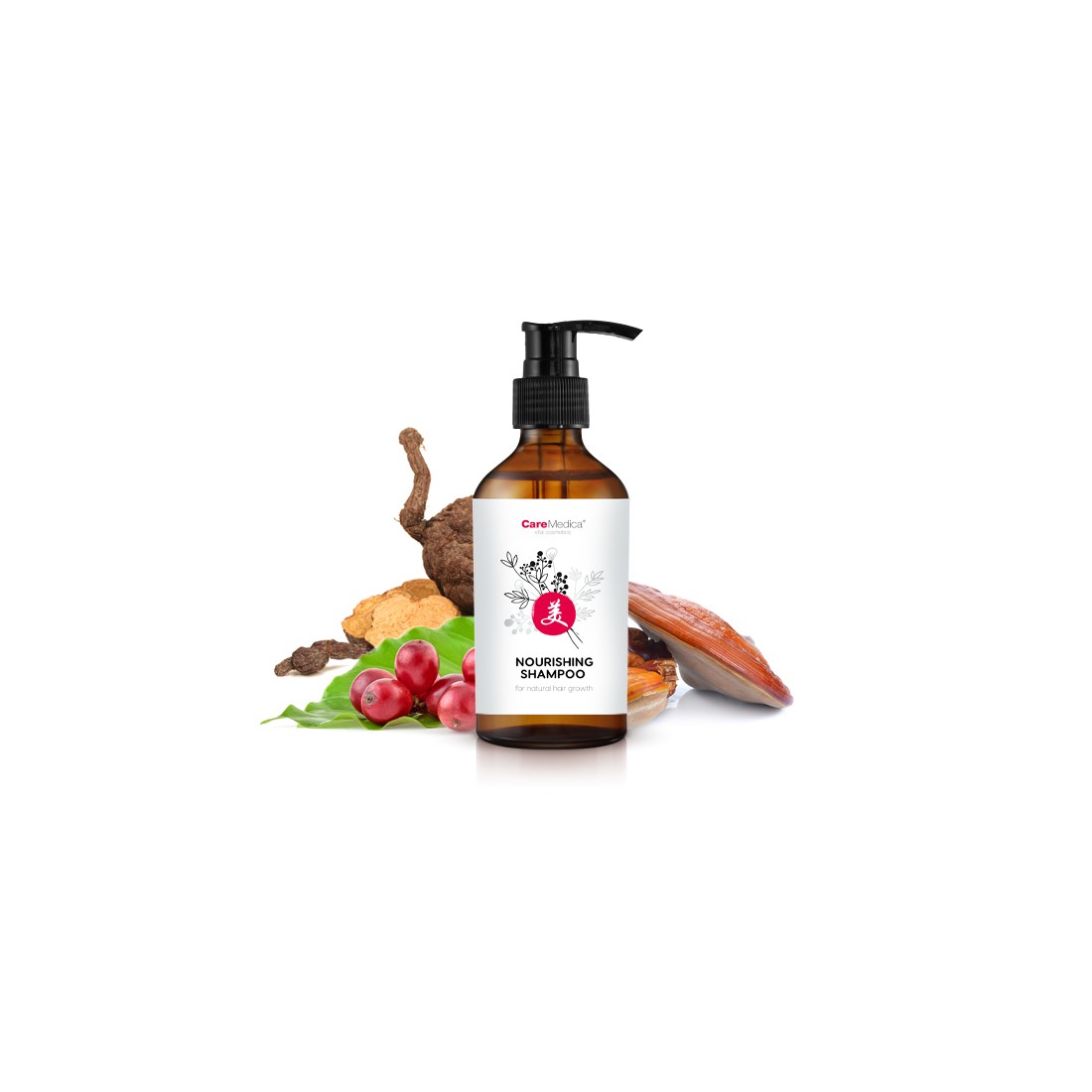 Shampooing nourrissant au Reishi et Ganoderma lucidum pour des cheveux forts, doux et brillants.