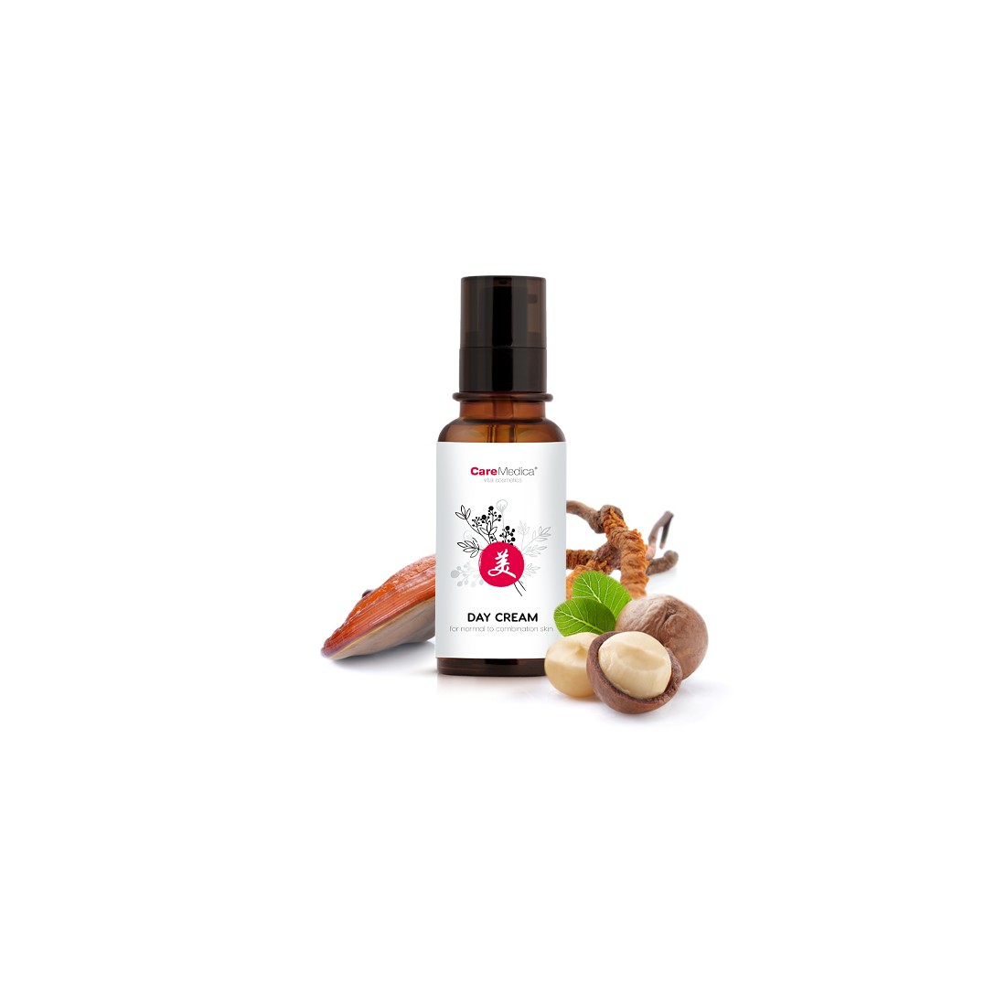 Crème de jour pour peau normale au Reishi et Cordyceps, soin hydratant et antioxydant naturel.