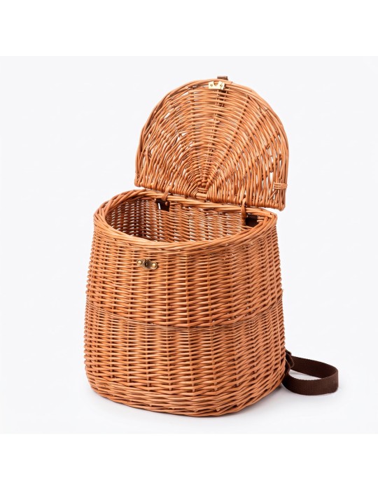 Cesta mimbre para setas transportable como mochila. | 10 kg