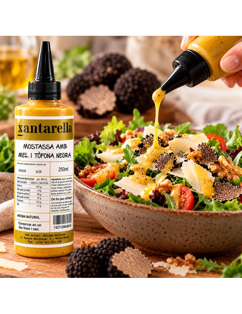 Sauce à la Moutarde, au Miel et à la Truffe Noire 250 ml | Gourmet