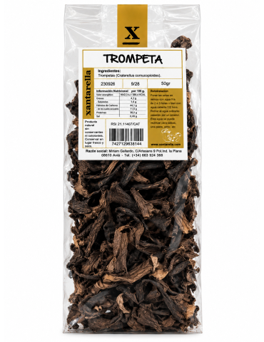 Trompeta de la muerte deshidratada | espécimen Craterellus 2