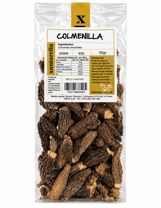 Colmenillas deshidratadas | Morchella conica entera alveolada primaveral
