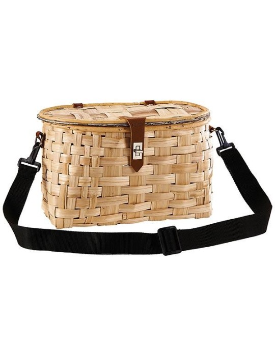Hanging basket with chestnut lid
