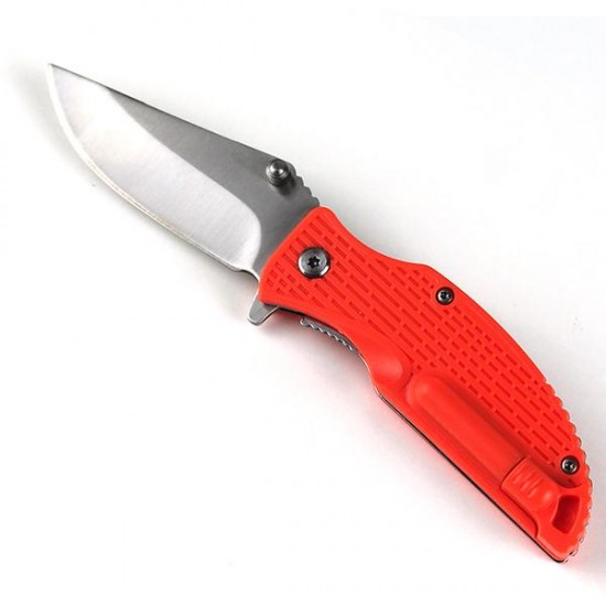 Knife with orange flint