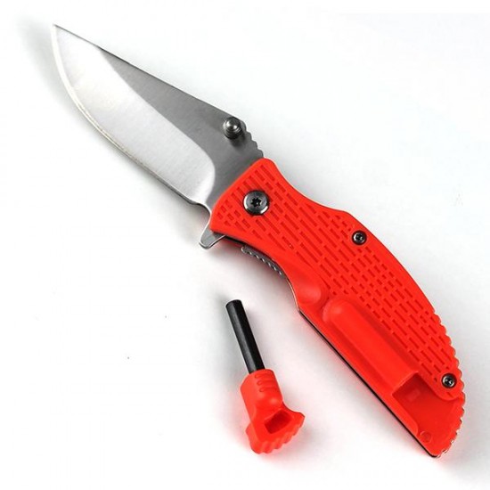 Knife with orange flint