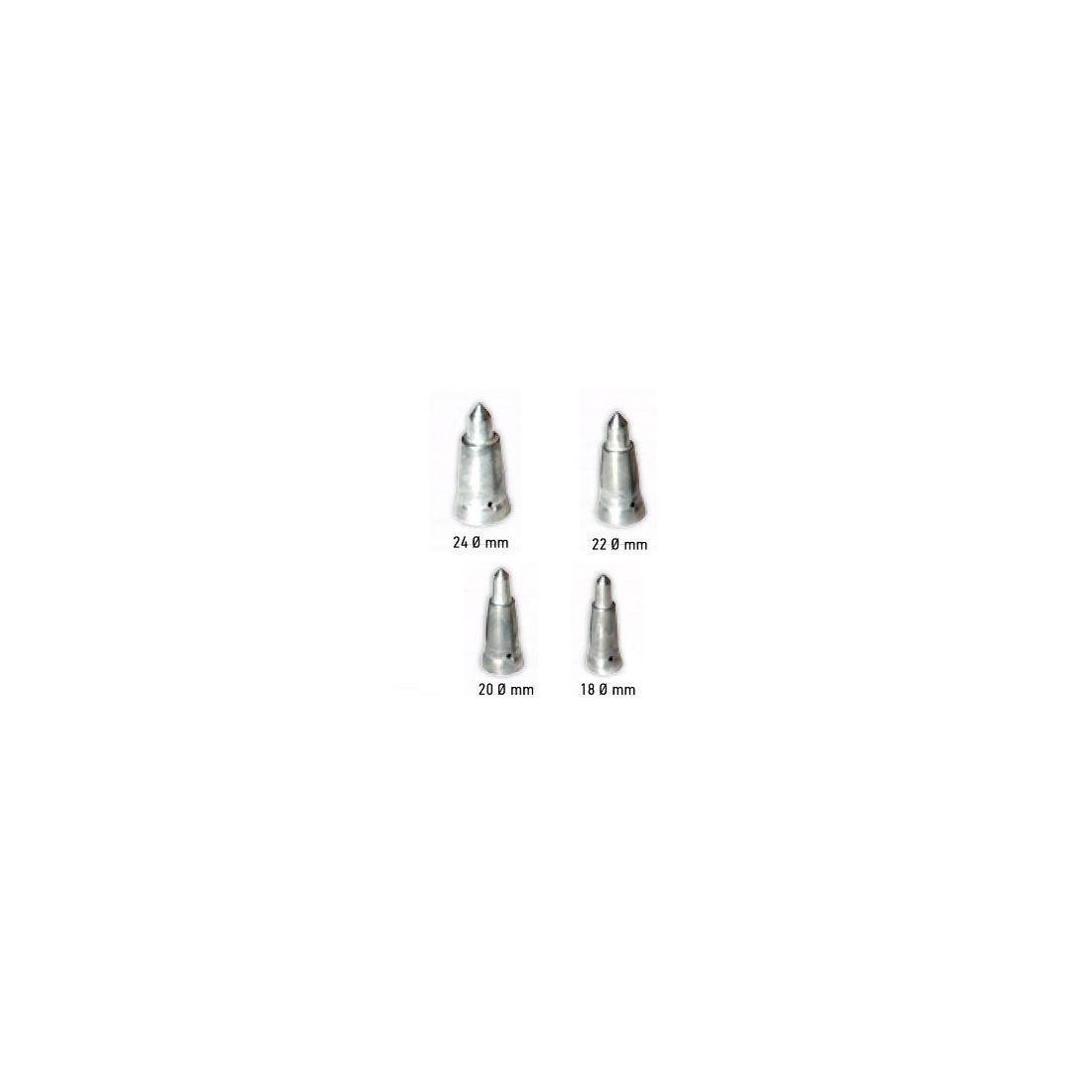 Metal tip for wooden cane 18 mm