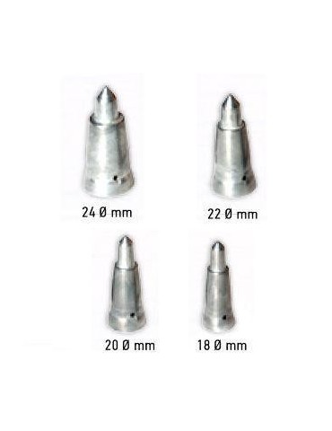 Embout métallique pour canne en bois 22 mm 2