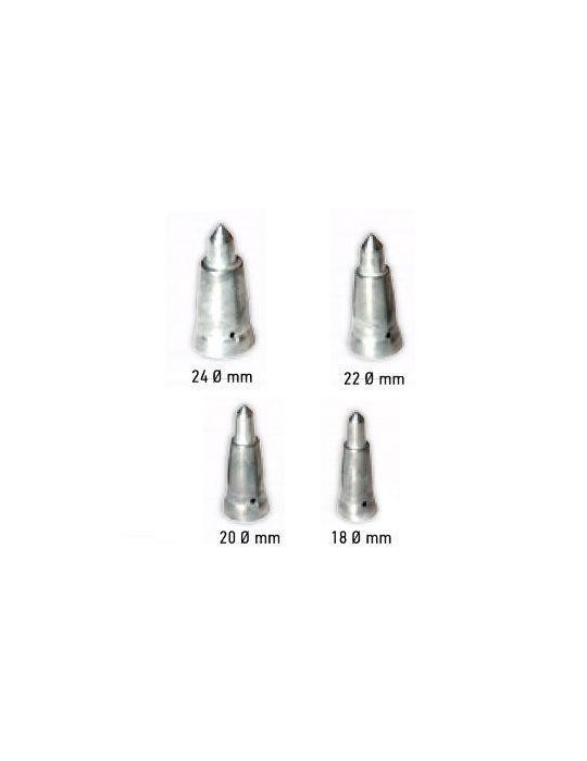Punta metálica para bastón de madera 24 mm