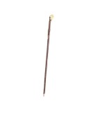 Chestnut walking stick with baton, natural leather
