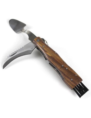 Navaja setas-boletus con funda de piel