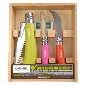 Coffret Opinel 3 couteaux de jardinier