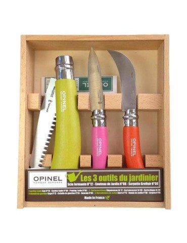 Opinel 3 gardener knives case