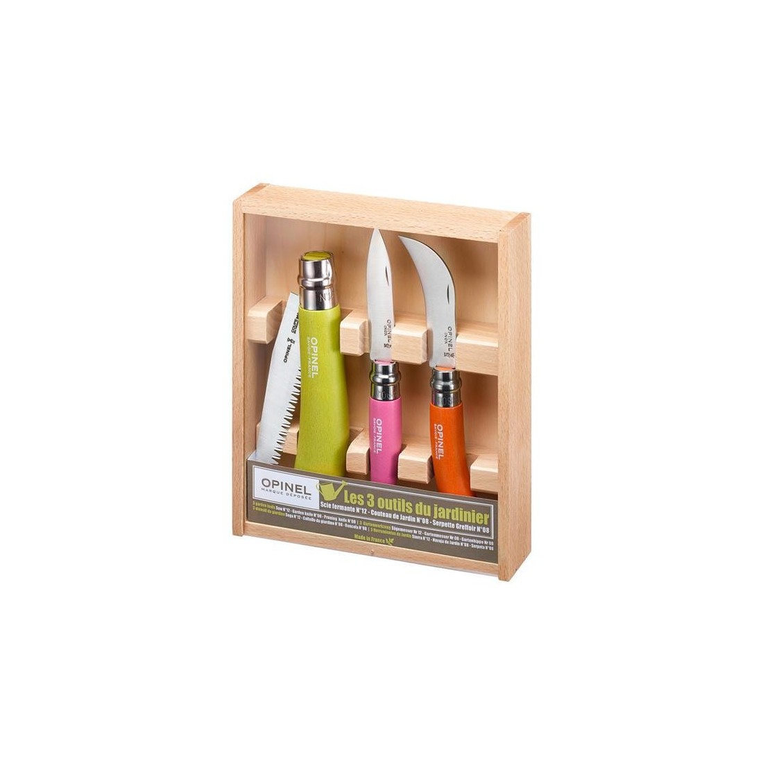 OPINEL Estuche 3 navajas jardinero