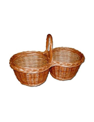 Cesta Doble de Mimbre mod. Carlares 2