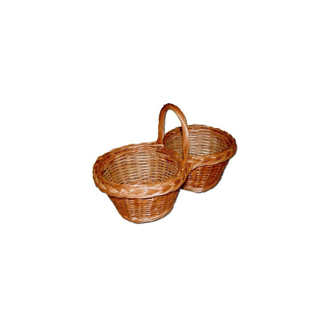 Cesta Doble de Mimbre mod. Carlares