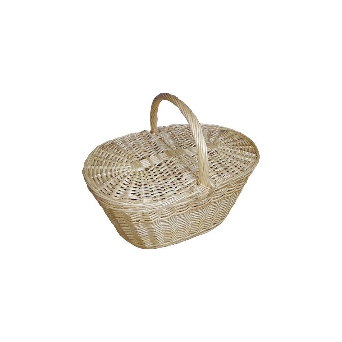 Cesta niscalera grande con tapas mimbre natural