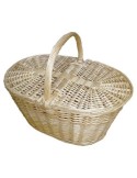 Cesta niscalera grande con tapas mimbre natural