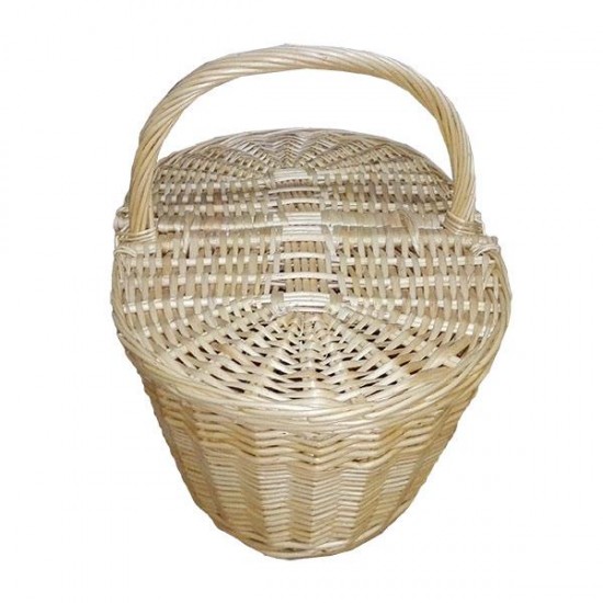 Large niscalera basket with natural wicker lids